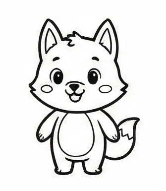 a drawing of a cat with a big smile.webp